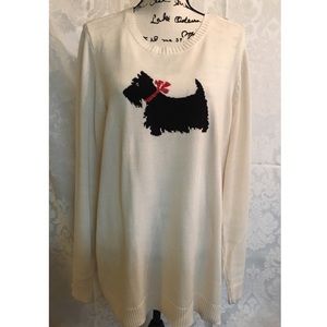 Ivory Scottie dog sweater